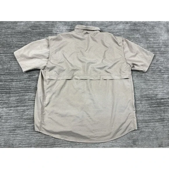 Excursion Shirt Mens 2XL Beige Longsleeve Button Up Fishing Vented - Picture 7 of 14